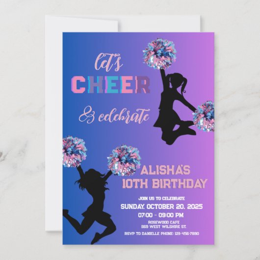 Invitation Fête d'anniversaire (Devant)