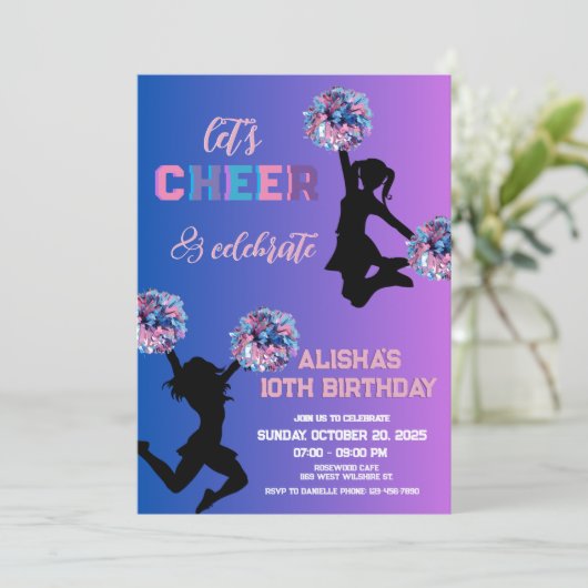 Invitation Fête d'anniversaire (Debout devant)