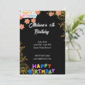 Invitation Fête d'anniversaire (Debout devant)