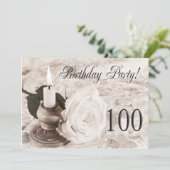 Invitation fête d'anniversaire 100 ans (Debout devant)