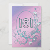 Invitation fête d'anniversaire 101 ans (Devant)