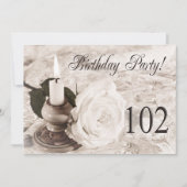Invitation fête d'anniversaire 102 ans (Devant)