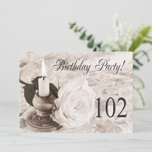Invitation fête d'anniversaire 102 ans (Debout devant)