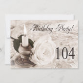 Invitation fête d'anniversaire 104 ans (Devant)