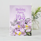 Invitation fête d'anniversaire 104 ans (Debout devant)