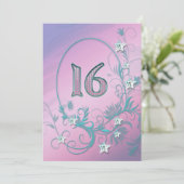 Invitation fête d'anniversaire 16 ans (Debout devant)