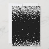 Invitation Fête d'anniversaire 17 ans Noir Blanc Argent (Dos)