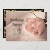 Invitation fête d'anniversaire 18 ans (Devant / Derrière)
