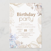 Invitation Fête d'anniversaire 18 ans à la plage (Devant)