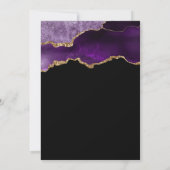 Invitation Fête d'anniversaire 18 ans Agate Geode Violet Or (Dos)