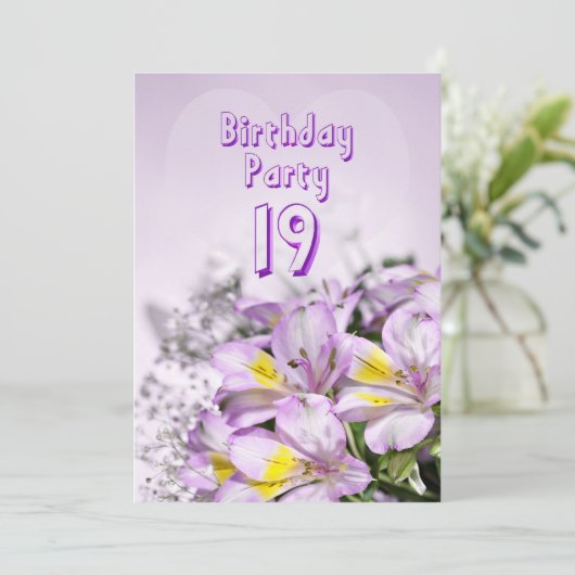 Invitation fête d'anniversaire 19 ans (Debout devant)