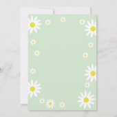 Invitation Fête d'anniversaire 1 an Thème Fleur Daisy Neutre  (Dos)