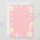 Invitation Fête d'anniversaire 1ère année Fleur de marguerite (Dos)