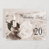 Invitation fête d'anniversaire 20 ans (Devant / Derrière)