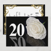 Invitation fête d'anniversaire 20 ans (Devant / Derrière)