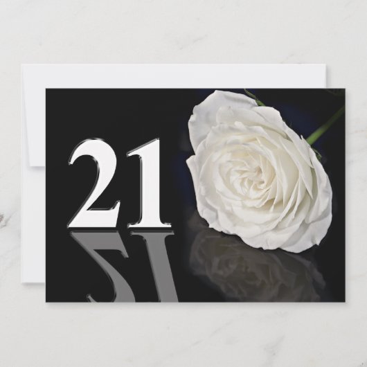 Invitation fête d'anniversaire 21 ans (Devant)