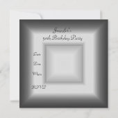 Invitation Fête d'anniversaire 21 ans argent or (Dos)