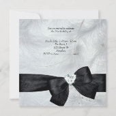 Invitation Fête d'anniversaire 21 ans Noir Blanc (Dos)