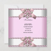 Invitation Fête d'anniversaire 21e rose Zebra blanc rose Pear (Dos)