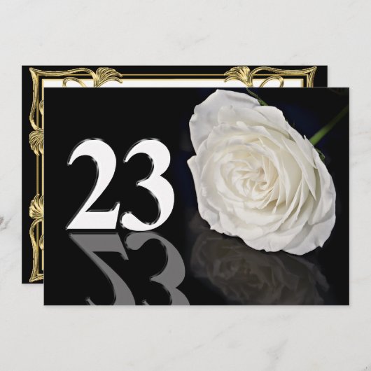 Invitation fête d'anniversaire 23 ans (Devant / Derrière)