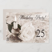 Invitation fête d'anniversaire 25 ans (Devant / Derrière)