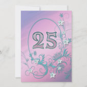 Invitation fête d'anniversaire 25 ans (Devant)