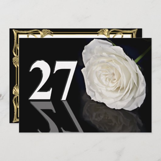 Invitation fête d'anniversaire 27 ans (Devant / Derrière)