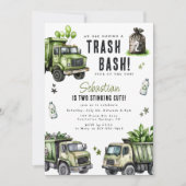 Invitation Fête d'anniversaire 2 ans de recyclage de déchets (Devant)