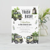 Invitation Fête d'anniversaire 2 ans de recyclage de déchets (Debout devant)