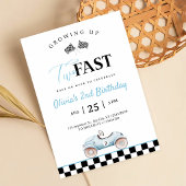 Invitation Fête d'anniversaire 2 ans Growing Up Two Fast Voit