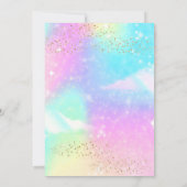 Invitation Fête d'anniversaire 2 ans Two Nado Rainbow Glitter (Dos)