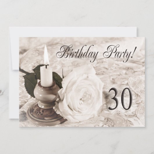 Invitation fête d'anniversaire 30 ans (Devant)