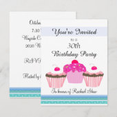Invitation Fête d'anniversaire 30 ans (Devant / Derrière)