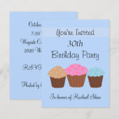 Invitation Fête d'anniversaire 30 ans (Devant / Derrière)