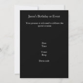 Invitation Fête d'anniversaire 30 ans Chat marron et blanc (Dos)
