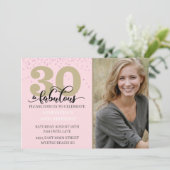 Invitation Fête d'anniversaire 30 ans et Incroyable Rose Viol (Debout devant)