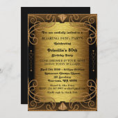 Invitation Fête d'anniversaire 30 ans, femme, style Gatsby, A (Devant / Derrière)