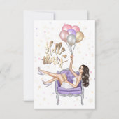Invitation Fête d'anniversaire 30 ans girly (Devant)