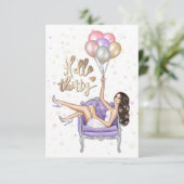 Invitation Fête d'anniversaire 30 ans girly (Debout devant)