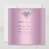 Invitation Fête d'anniversaire 30e Pink Pearl Butterfly (Dos)