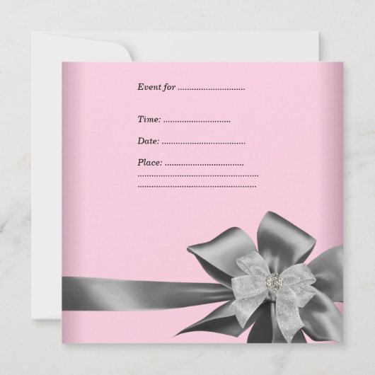 Invitation Fête d'anniversaire 30e Zebra Leopard rose noir (Dos)