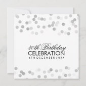 Invitation Fête d'anniversaire 30th Silver Foil Parties scint (Dos)