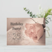 Invitation fête d'anniversaire 35 ans (Debout devant)