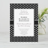 Invitation Fête d'anniversaire 40 ans à pois noirs et blancs (Debout devant)