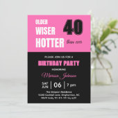 Invitation Fête d'anniversaire 40 ans Plus âgée Plus sage Plu (Debout devant)