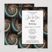 Invitation Fête d'anniversaire 40 ans pour homme moderne  (Devant / Derrière)