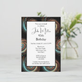 Invitation Fête d'anniversaire 40 ans pour homme moderne  (Debout devant)