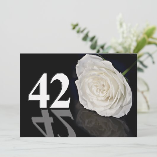 Invitation fête d'anniversaire 42 ans (Debout devant)