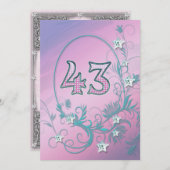 Invitation fête d'anniversaire 43 ans (Devant / Derrière)