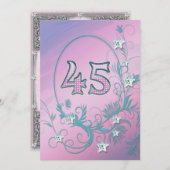 Invitation fête d'anniversaire 45 ans (Devant / Derrière)